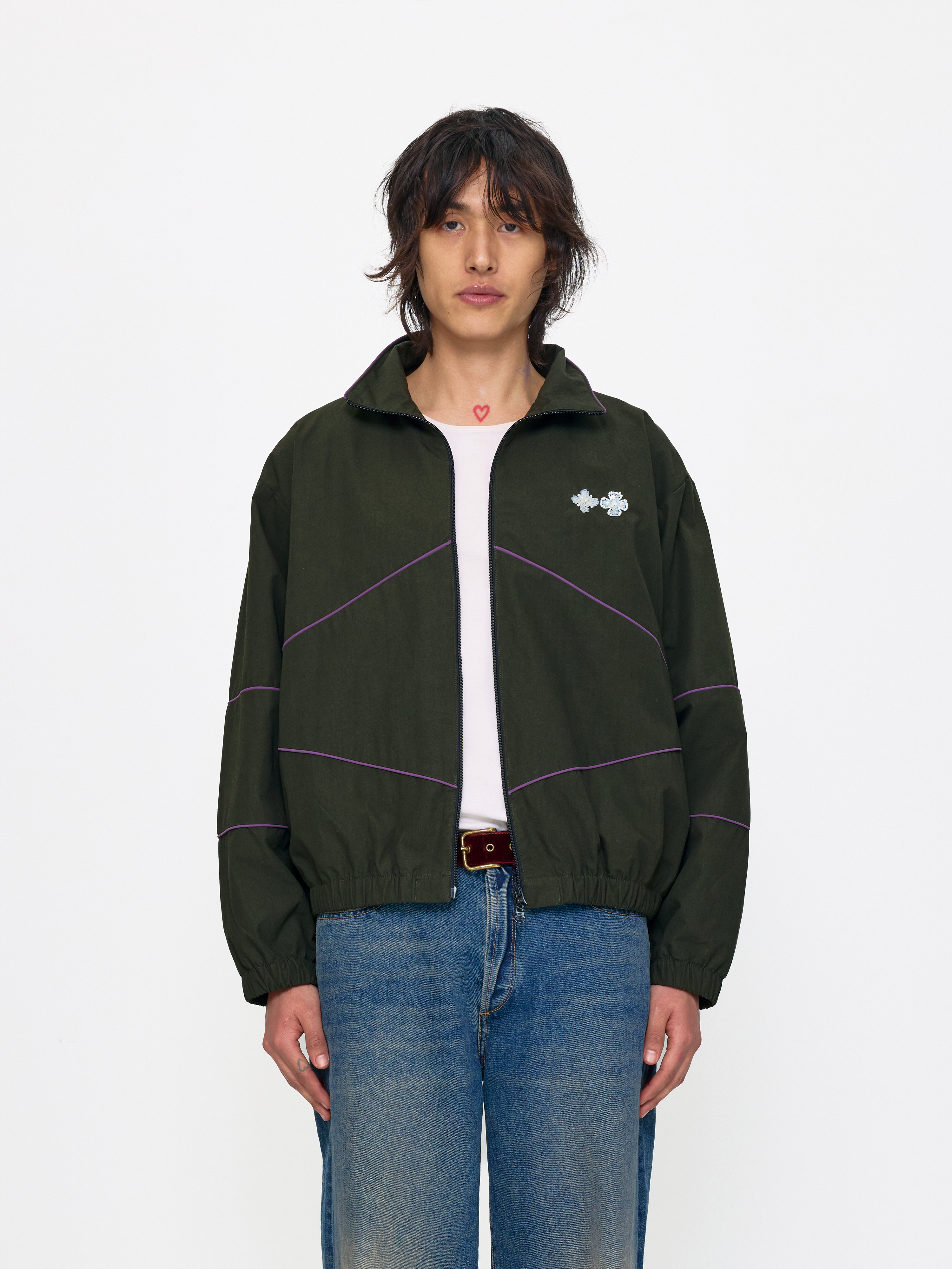 GREEN PURPLE UNISEX FOOTBALL JACKET – TONE DEAF STUDIOS