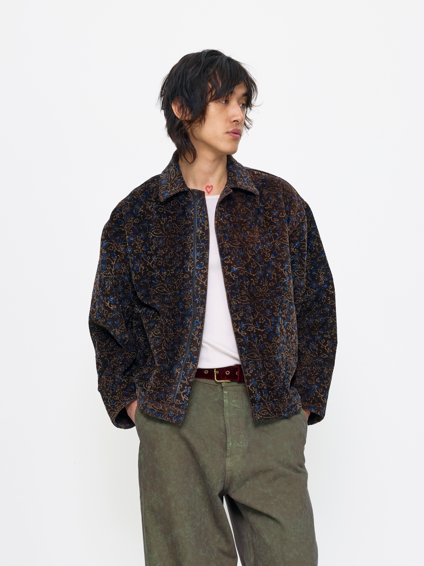BLACK BLUE UNISEX HAND BLOCK PRINT JACKET