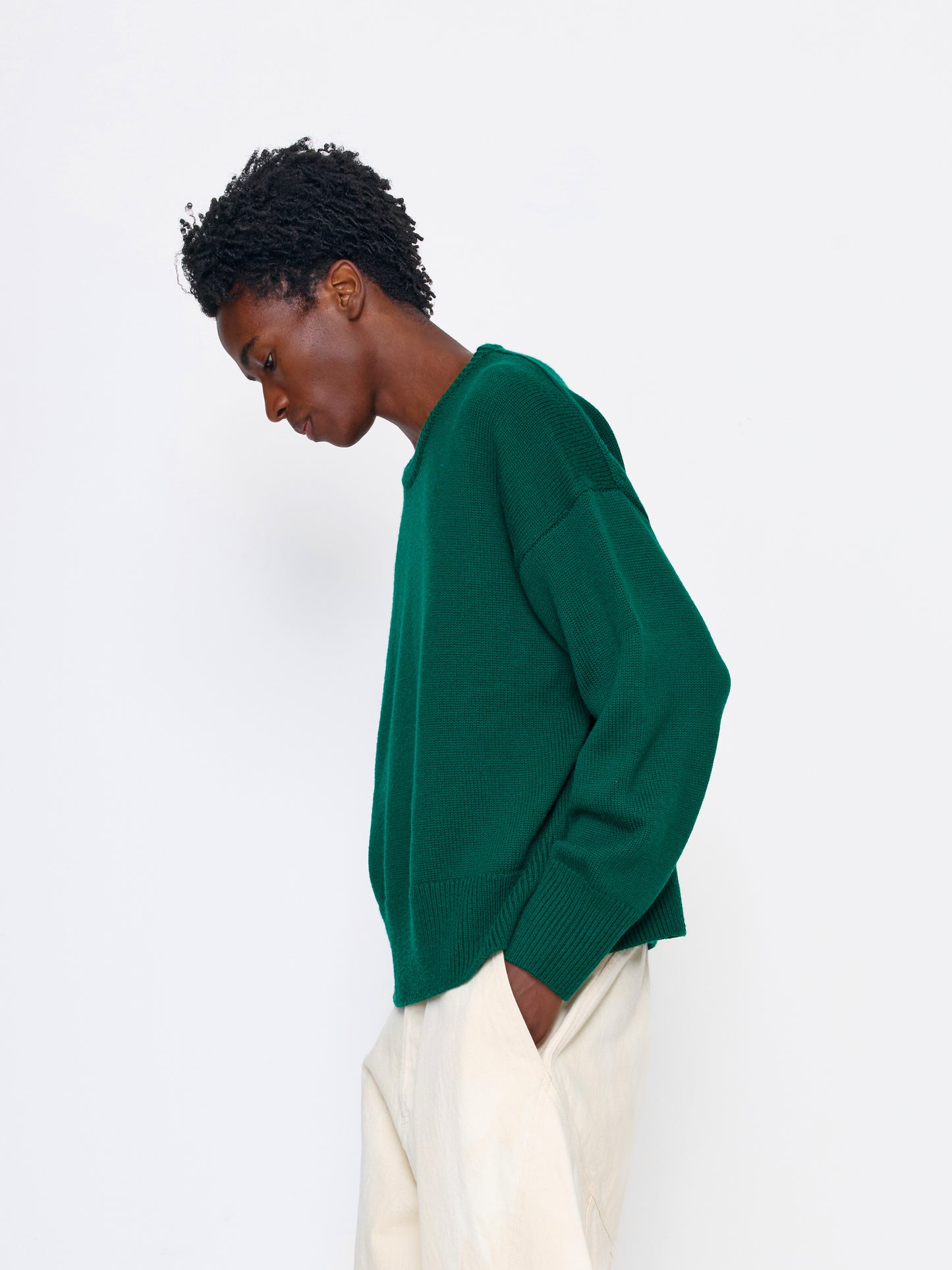 GREEN WOOL SWEATER