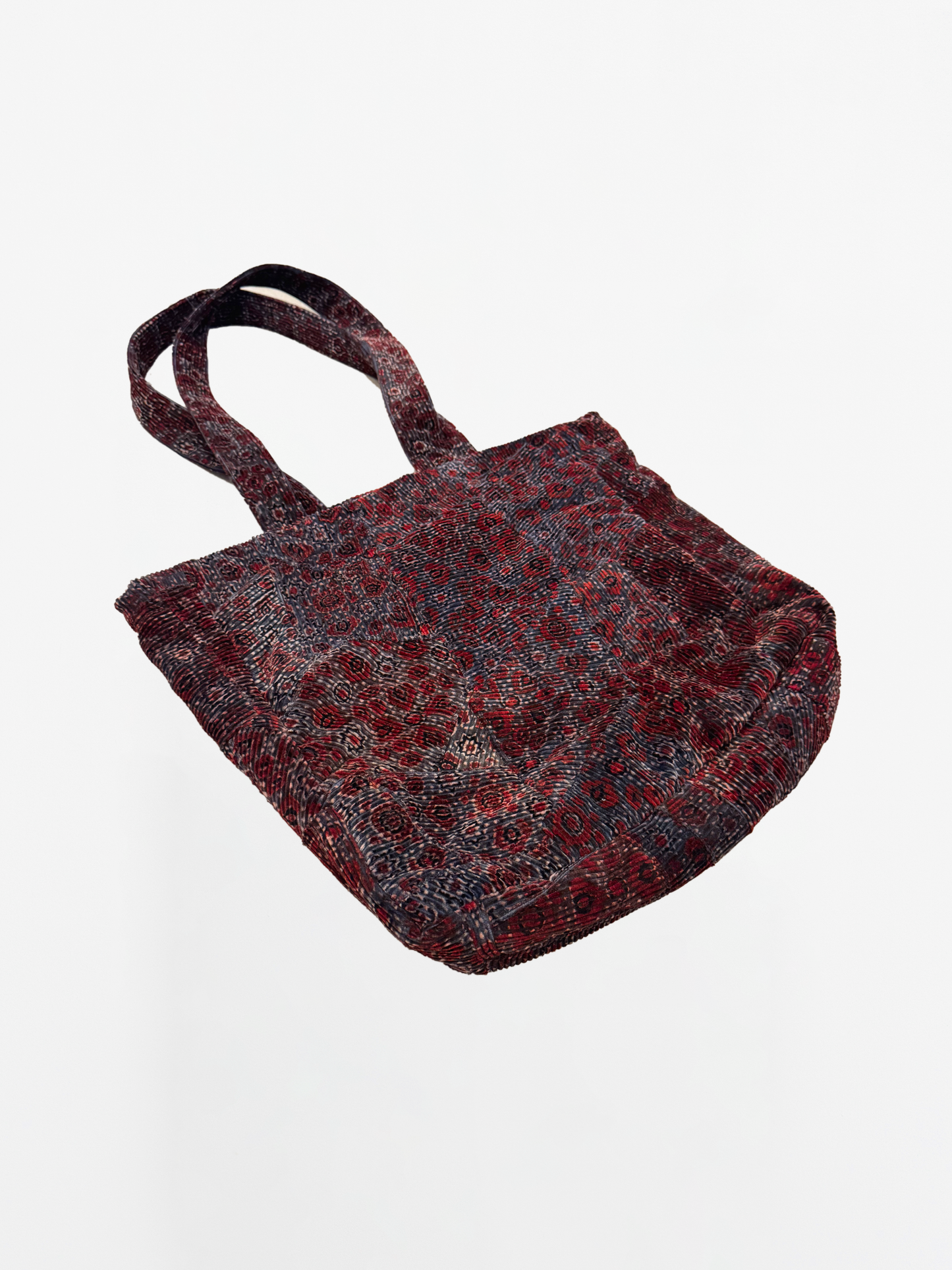BLOCK PRINT PATCHWORK TOTE BAG