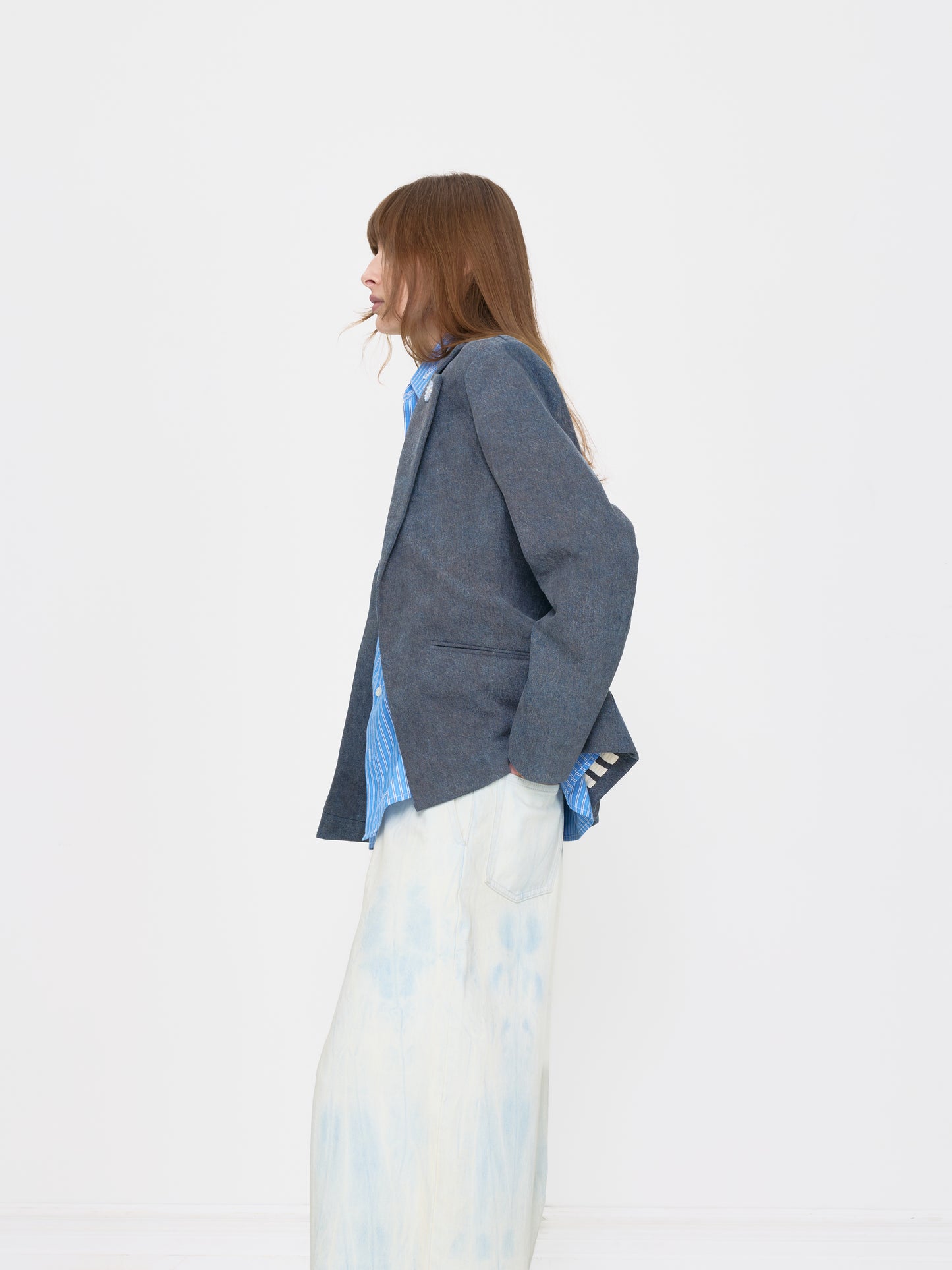 GREY MARBLE UNISEX BLAZER JACKET