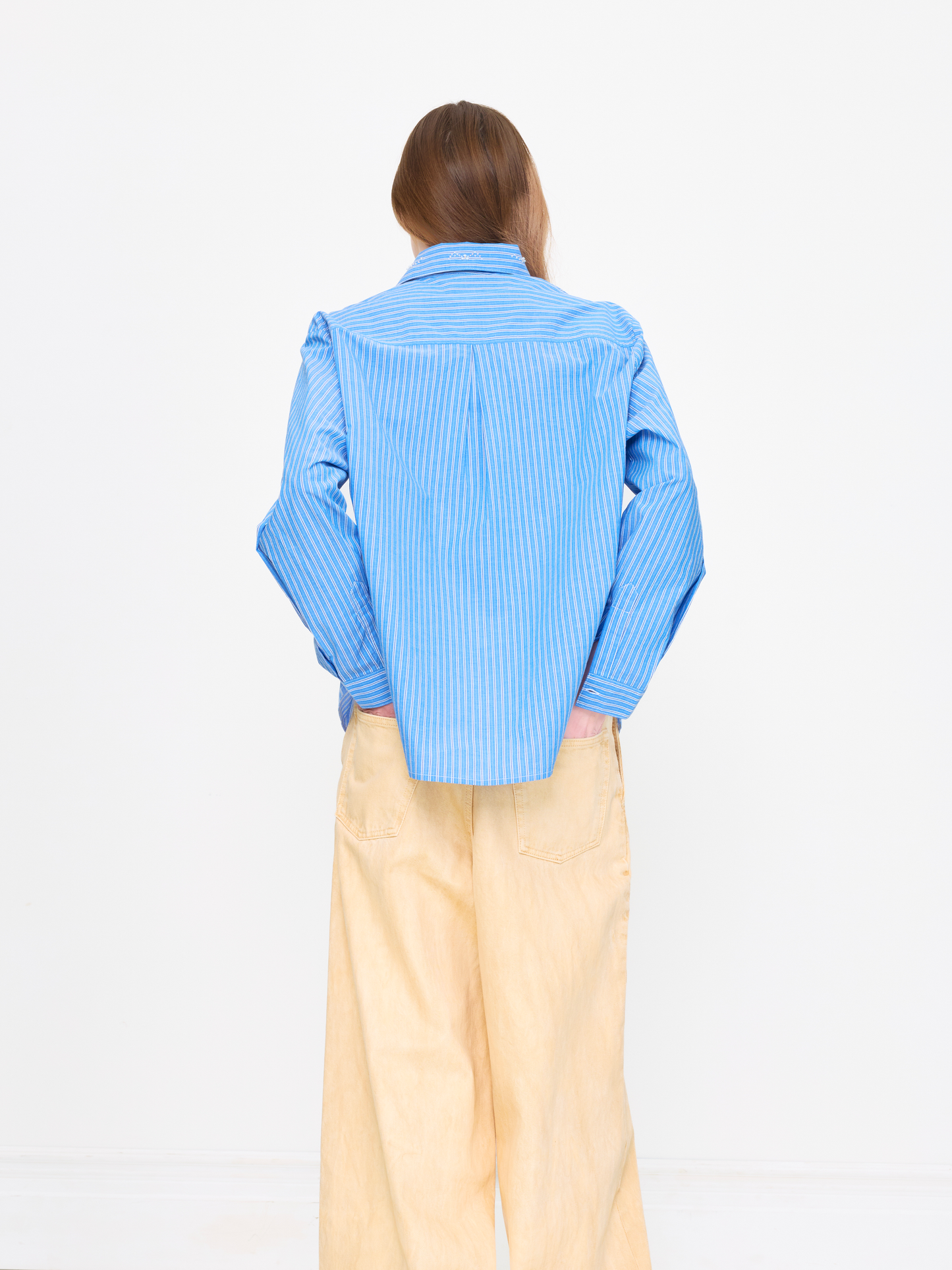 BLUE BEADED UNISEX SHIRT