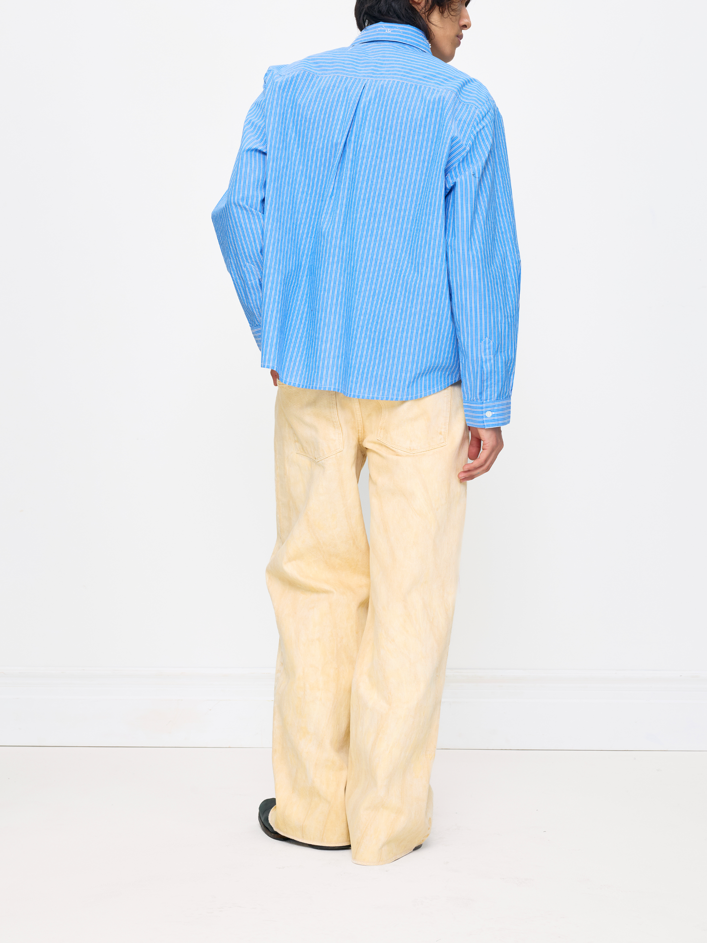 CREAM TIE DYE STRIGHT UNISEX JEAN