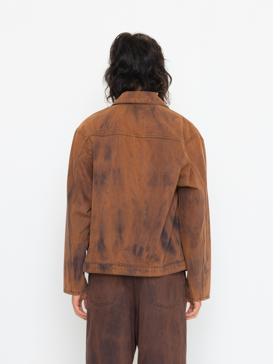 LIGHT BROWN MARBLE UNISEX JACKET