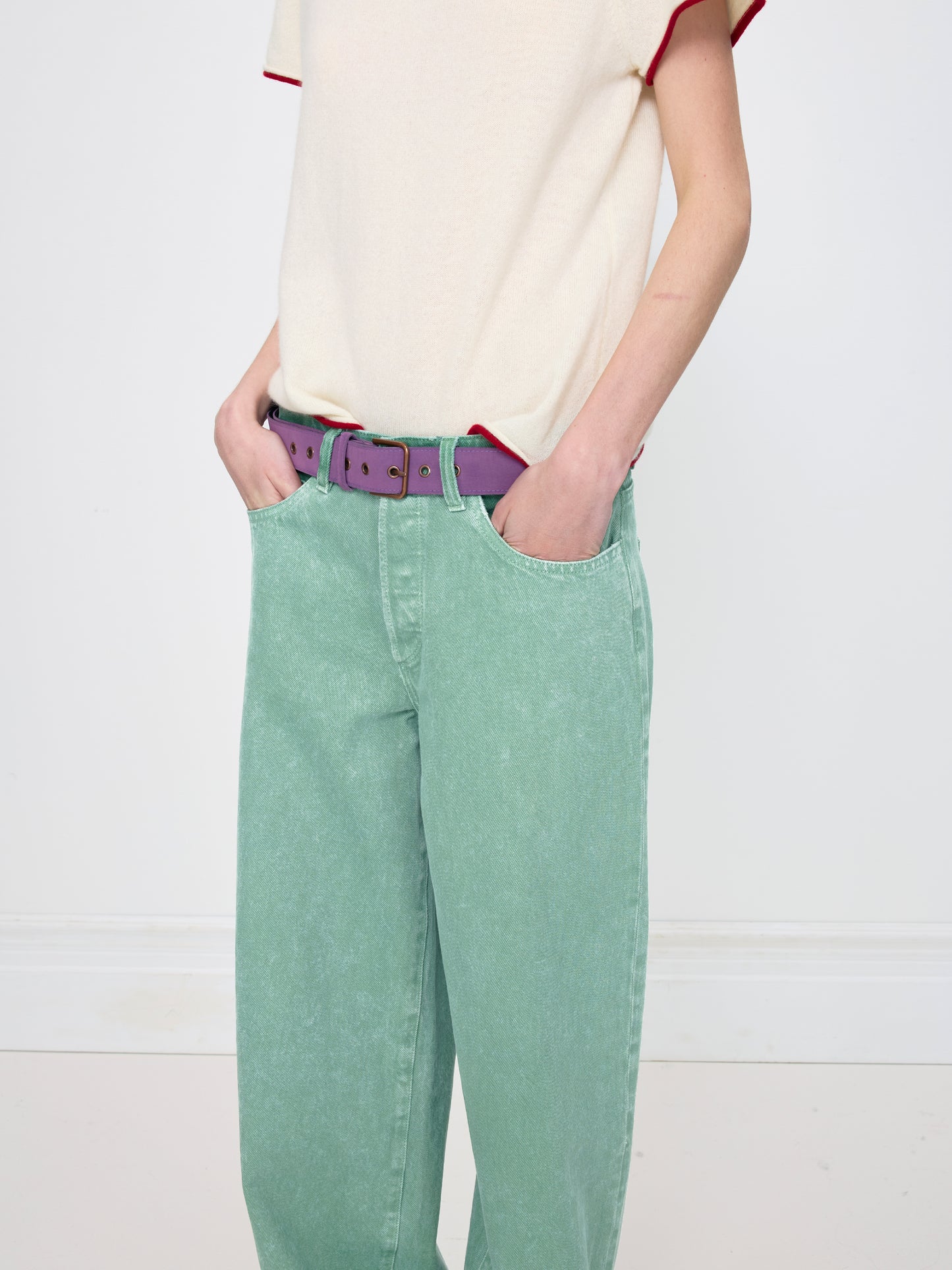 GREEN ACID STRAIGHT UNISEX JEAN