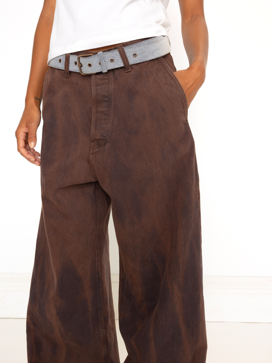 BROWN MARBLE UNISEX BAGGY JEAN