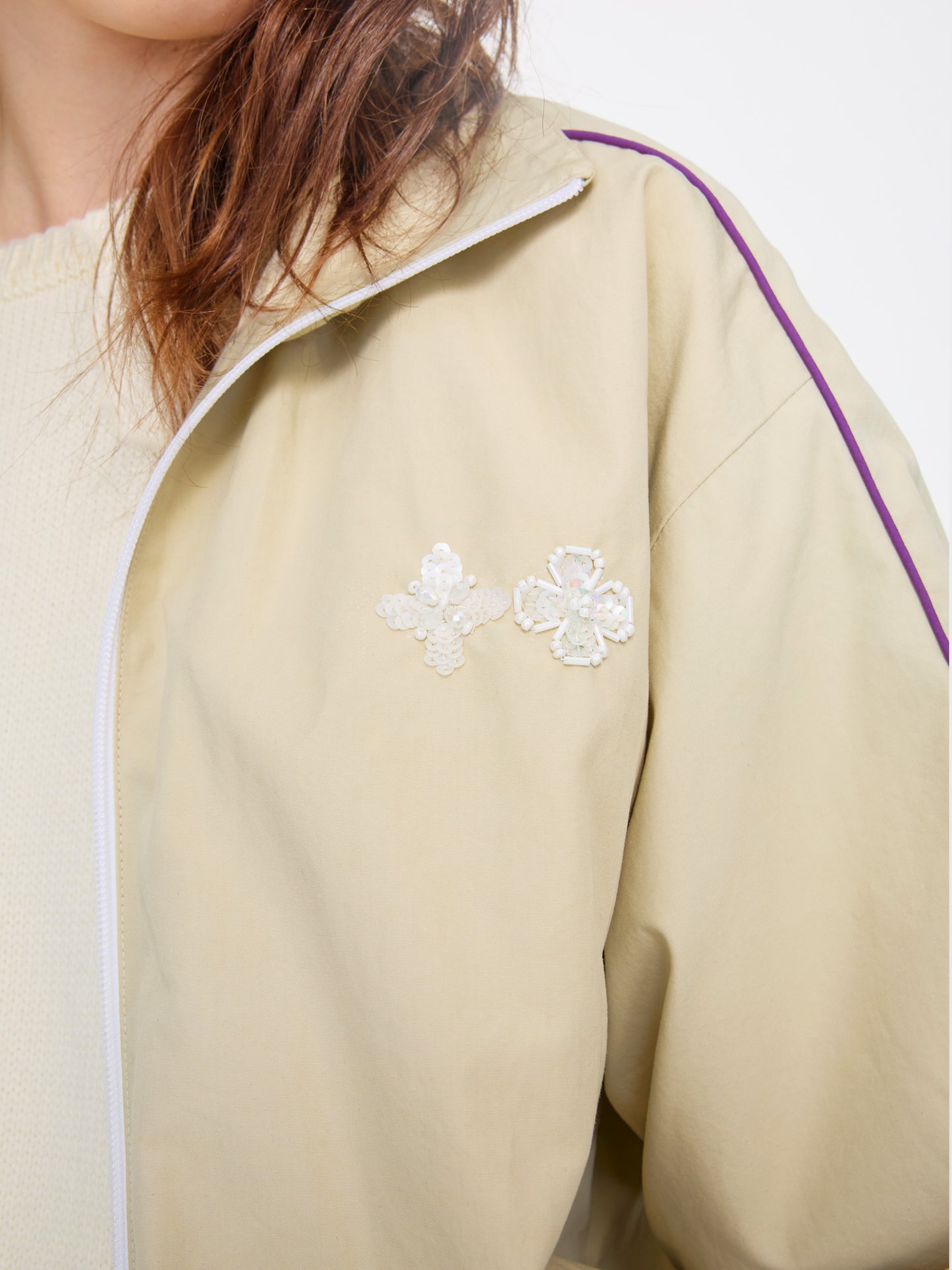 PURPLE TAN UNISEX FOOTBALL JACKET
