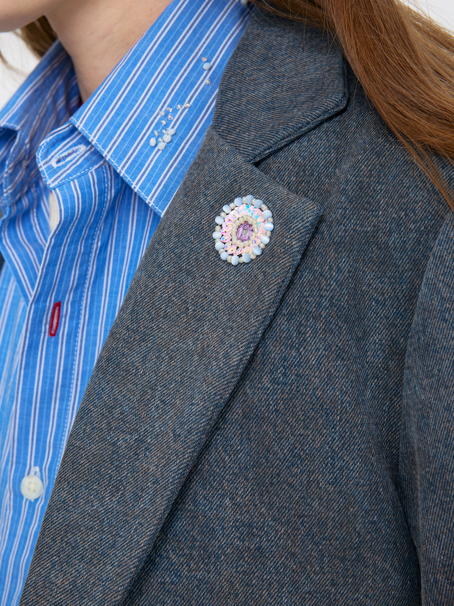 GREY MARBLE UNISEX BLAZER JACKET