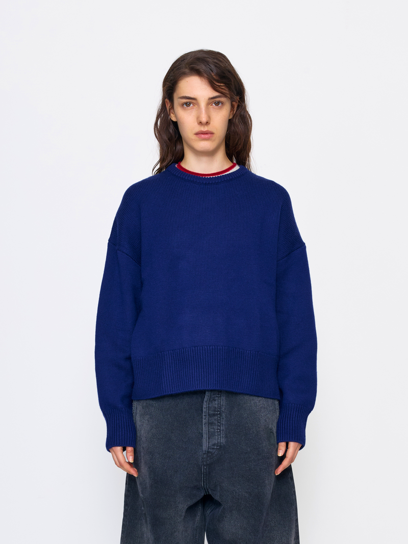 BLUE WOOL SWEATER