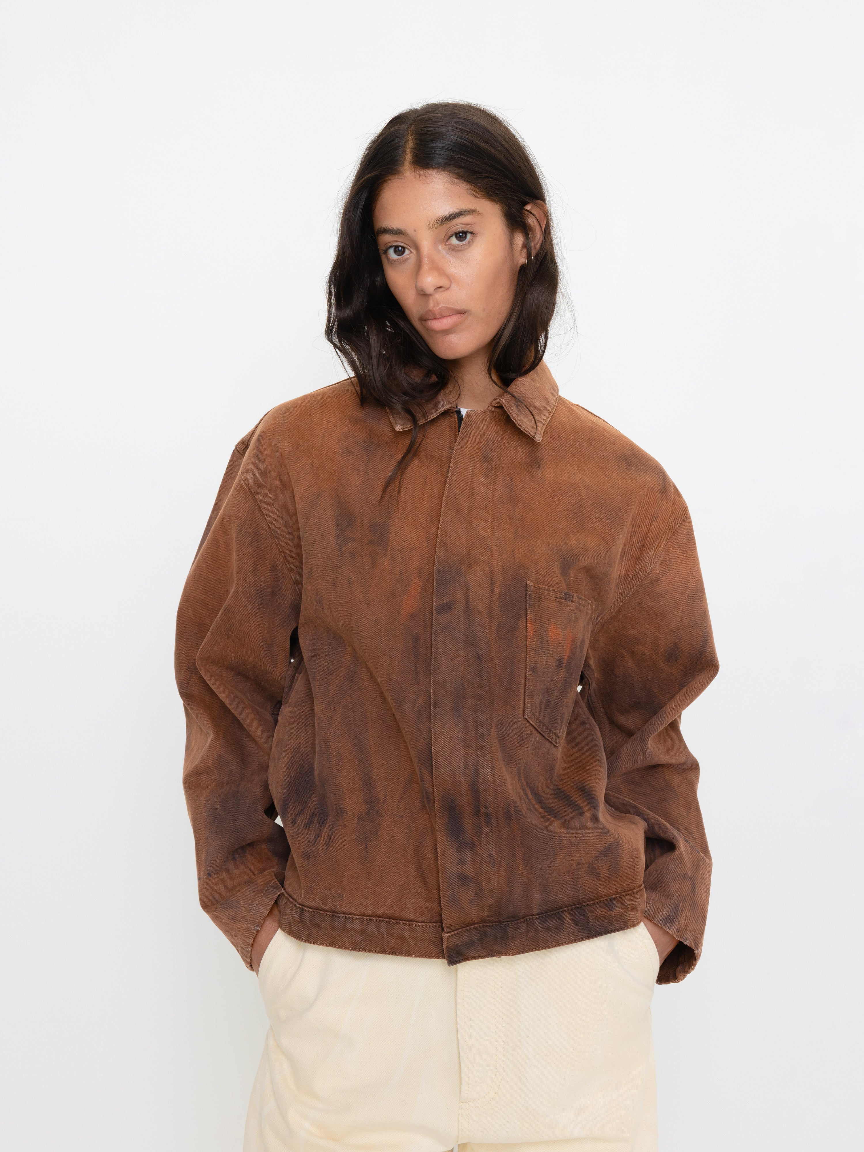 LIGHT BROWN MARBLE UNISEX JACKET – TONE DEAF STUDIOS