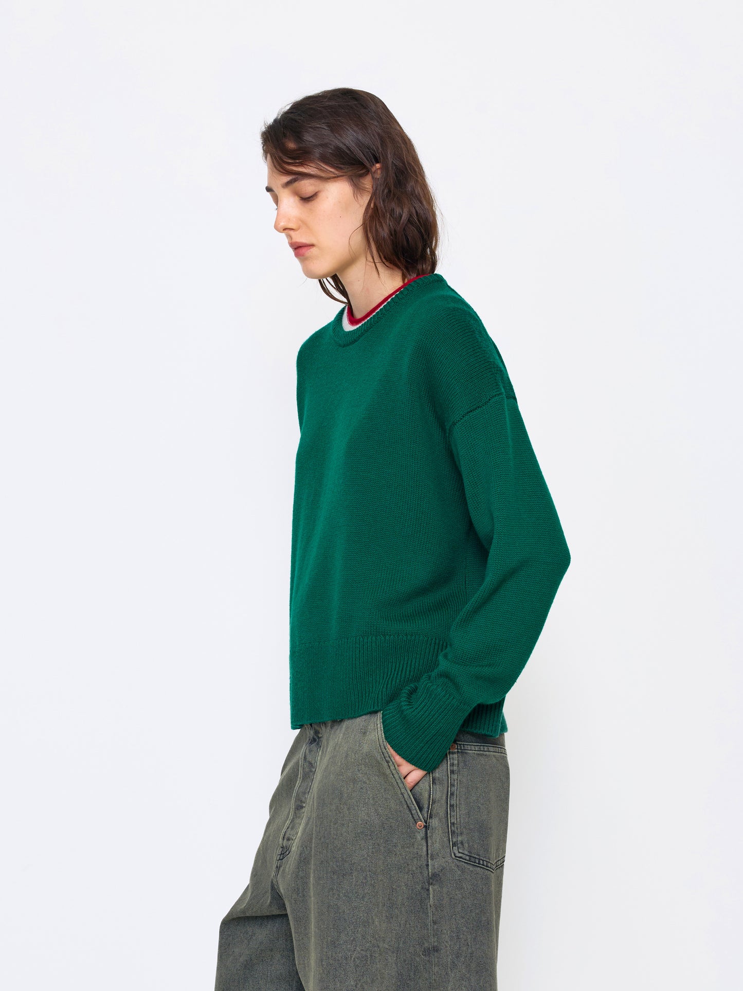 GREEN WOOL SWEATER
