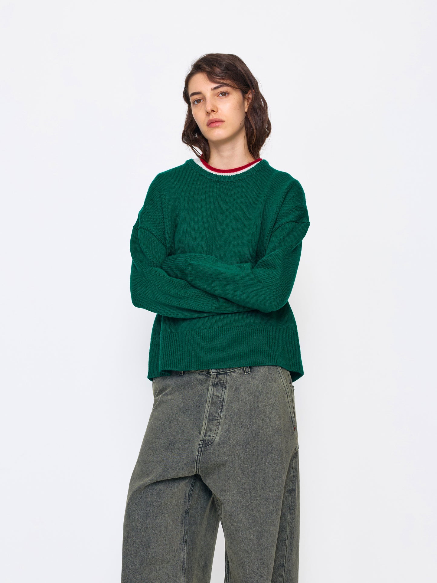 GREEN WOOL SWEATER