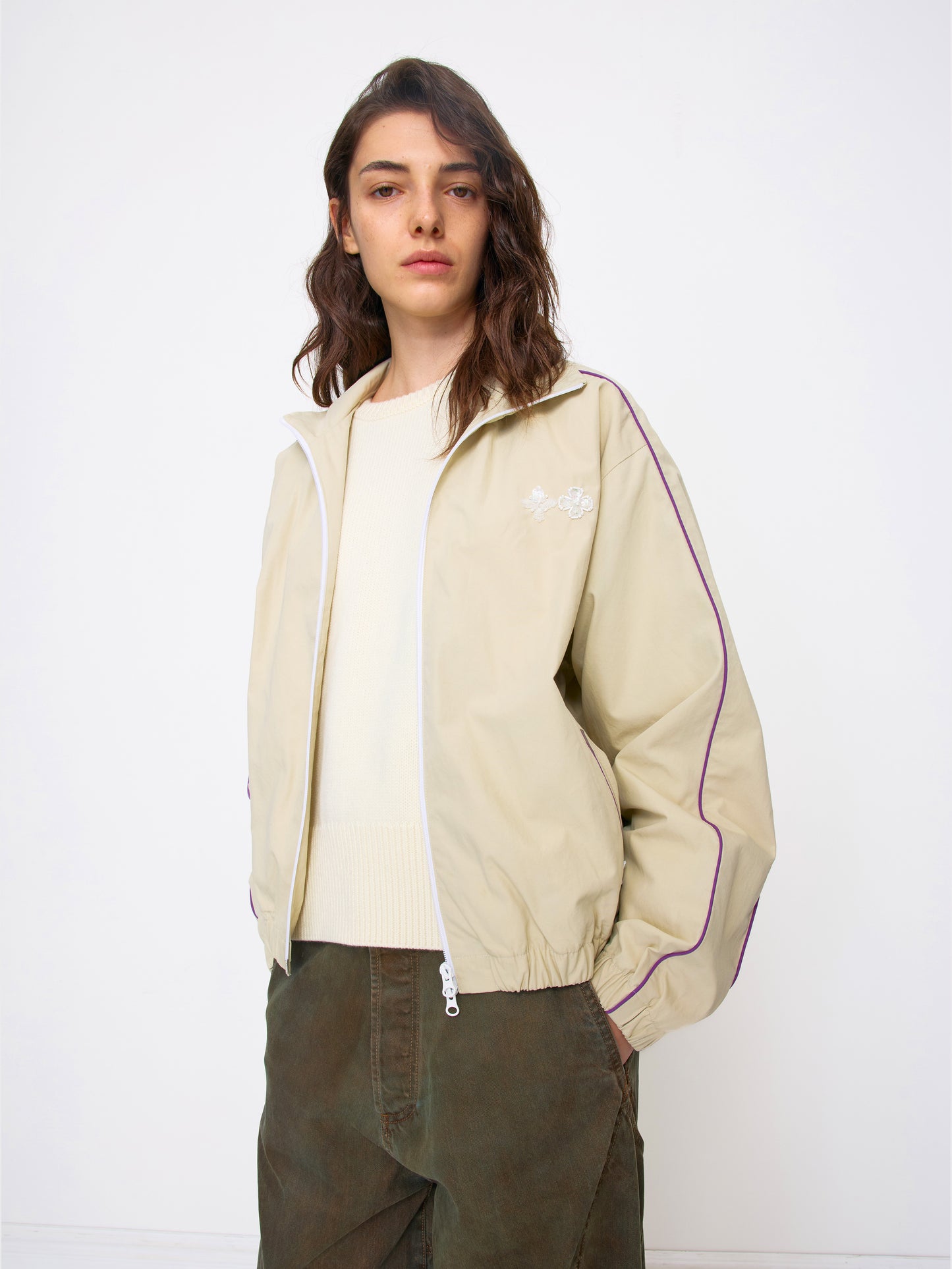 PURPLE TAN UNISEX FOOTBALL JACKET
