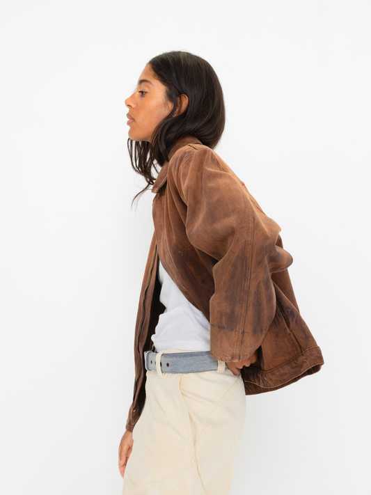 LIGHT BROWN MARBLE UNISEX JACKET