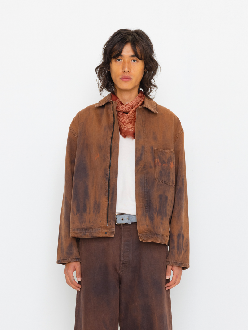 LIGHT BROWN MARBLE UNISEX JACKET