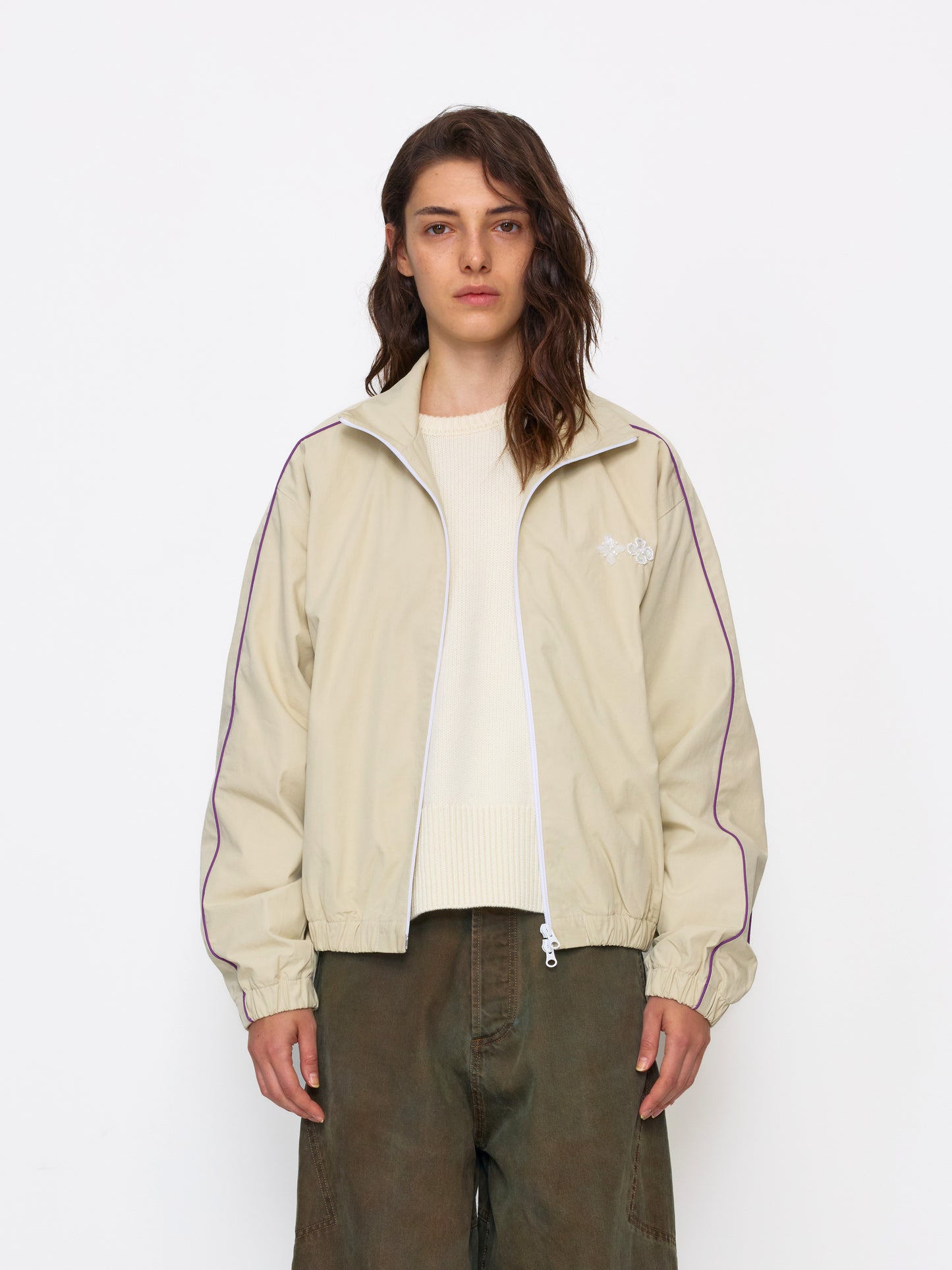 PURPLE TAN UNISEX FOOTBALL JACKET