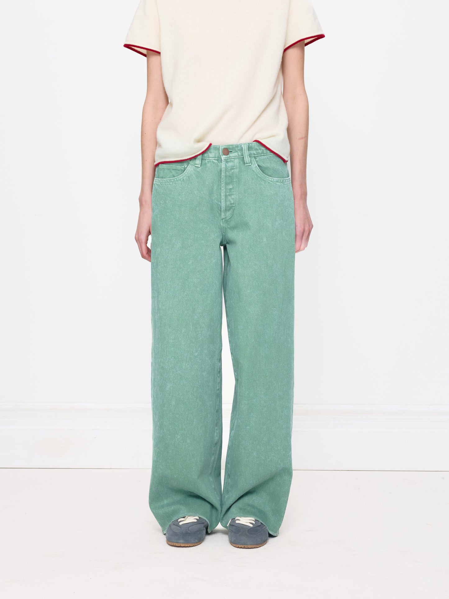 GREEN ACID STRAIGHT UNISEX JEAN