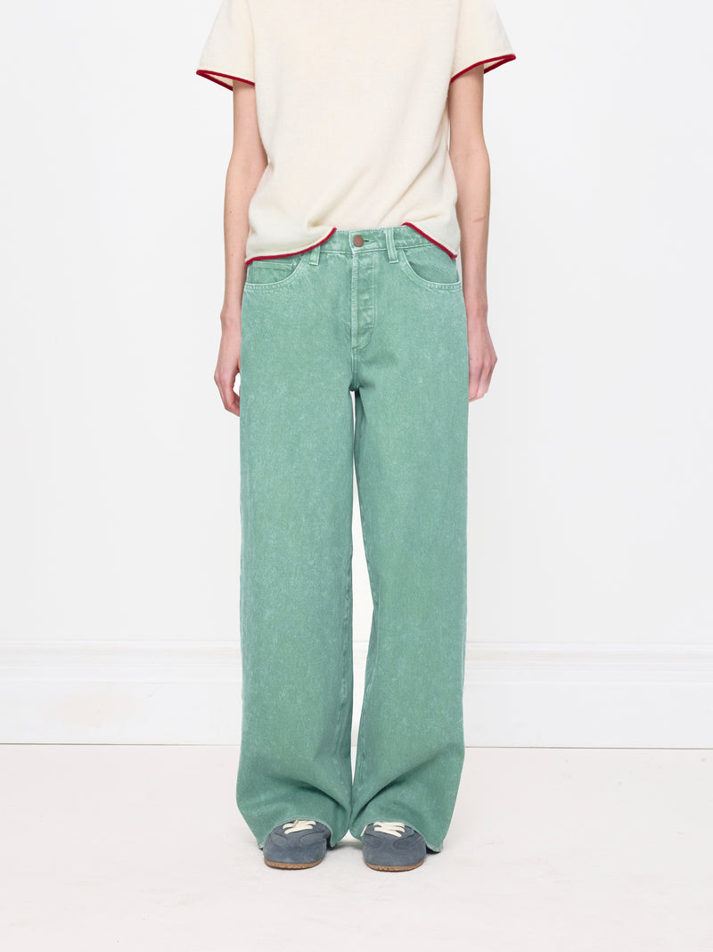 GREEN ACID STRAIGHT UNISEX JEAN