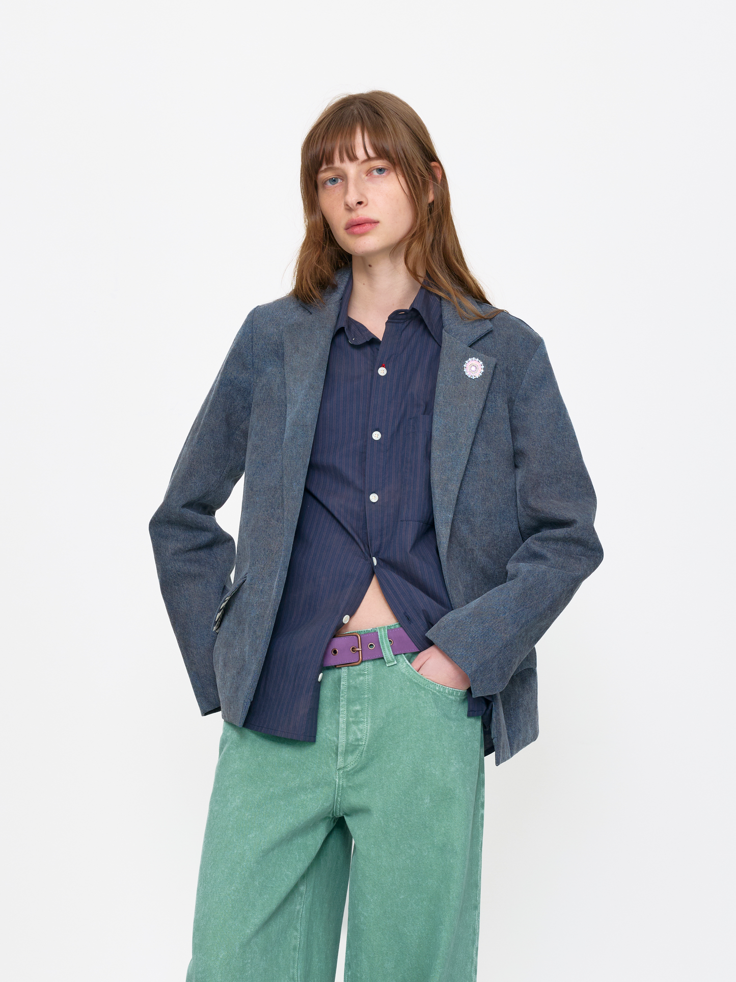 GREY MARBLE UNISEX BLAZER JACKET