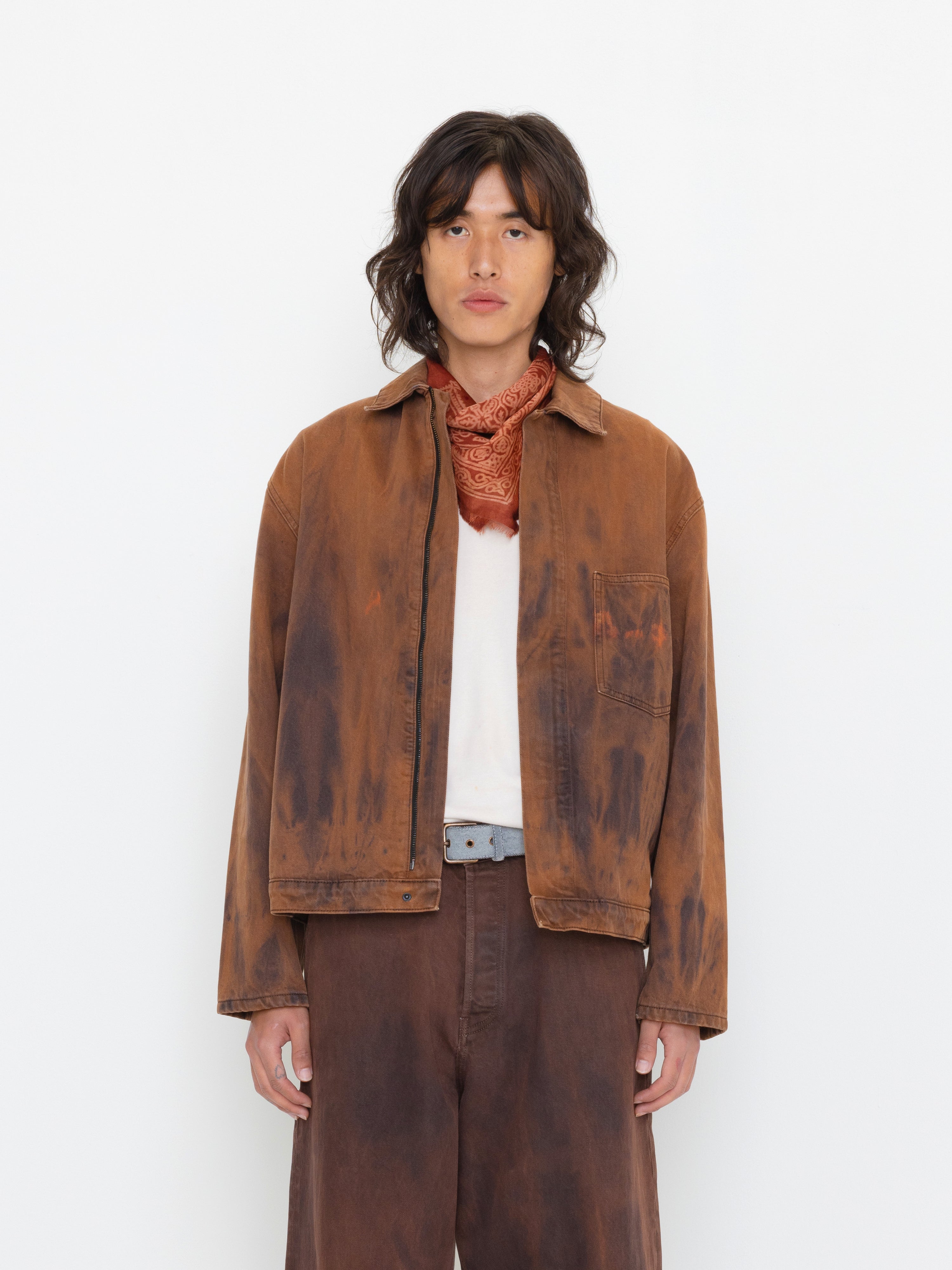LIGHT BROWN MARBLE UNISEX JACKET – TONE DEAF STUDIOS