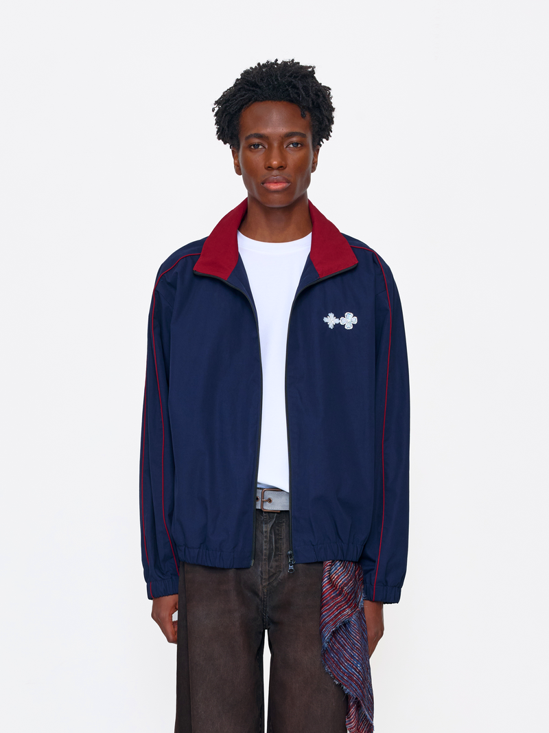 BLUE MAROON UNISEX FOOTBALL JACKET