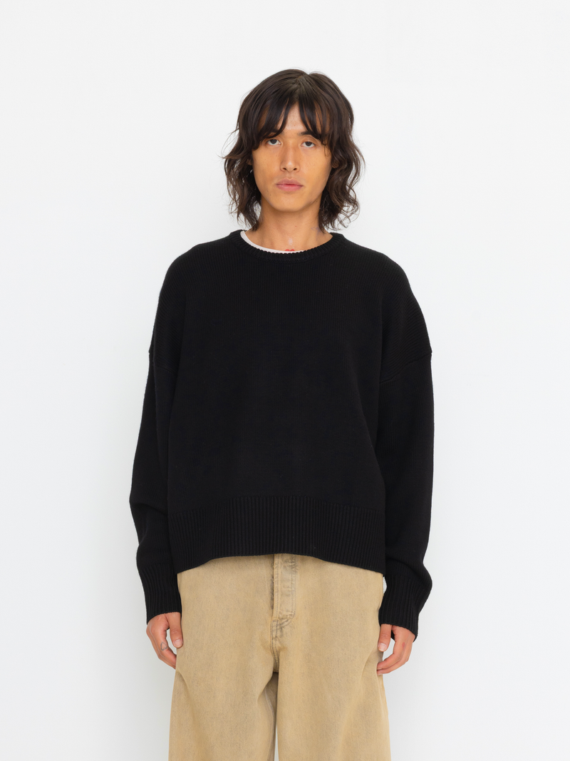 BLACK WOOL SWEATER