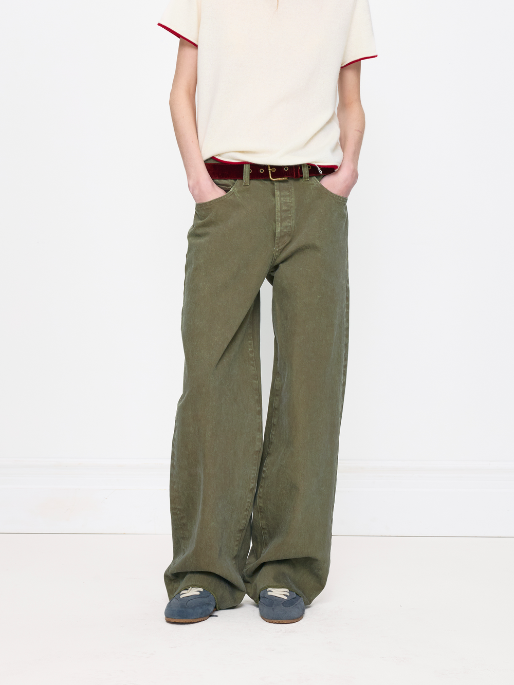 FOREST GREEN STRAIGHT UNISEX JEAN