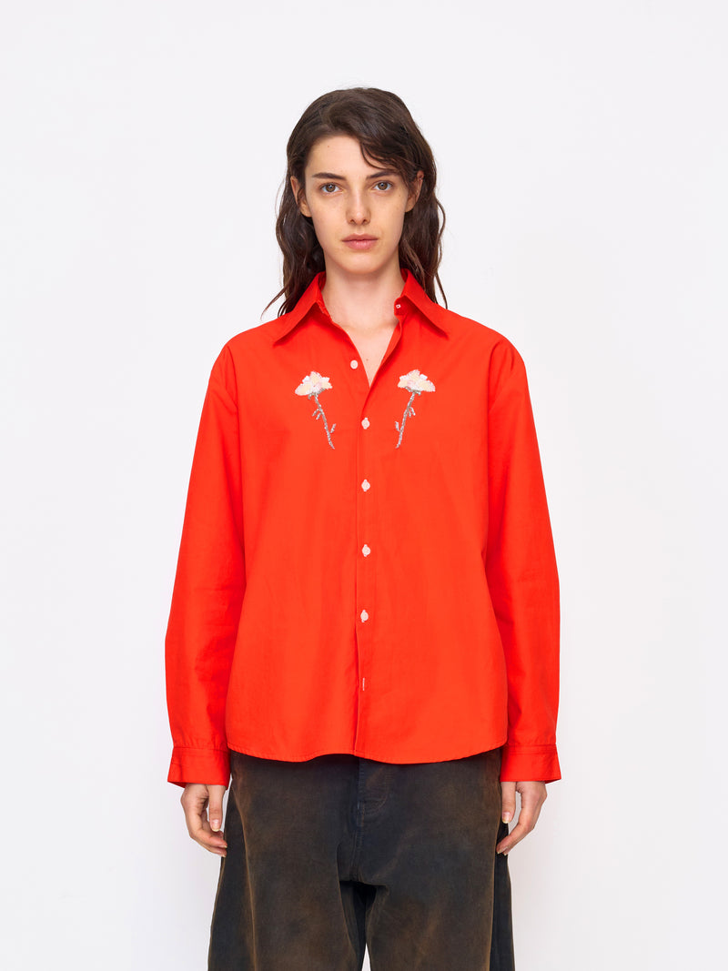ORANGE BEADED UNISEX SHIRT