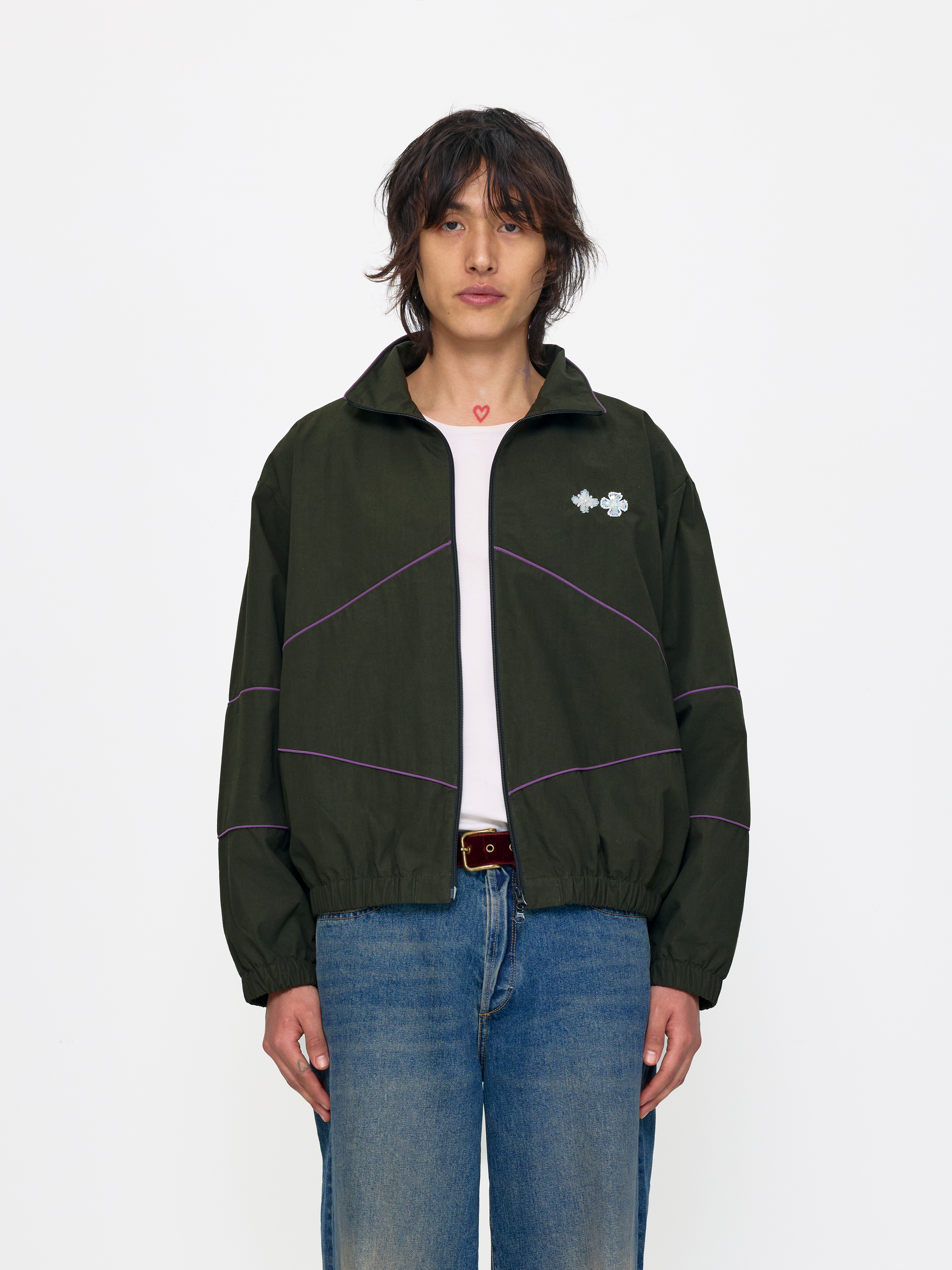 GREEN PURPLE UNISEX FOOTBALL JACKET – TONE DEAF STUDIOS