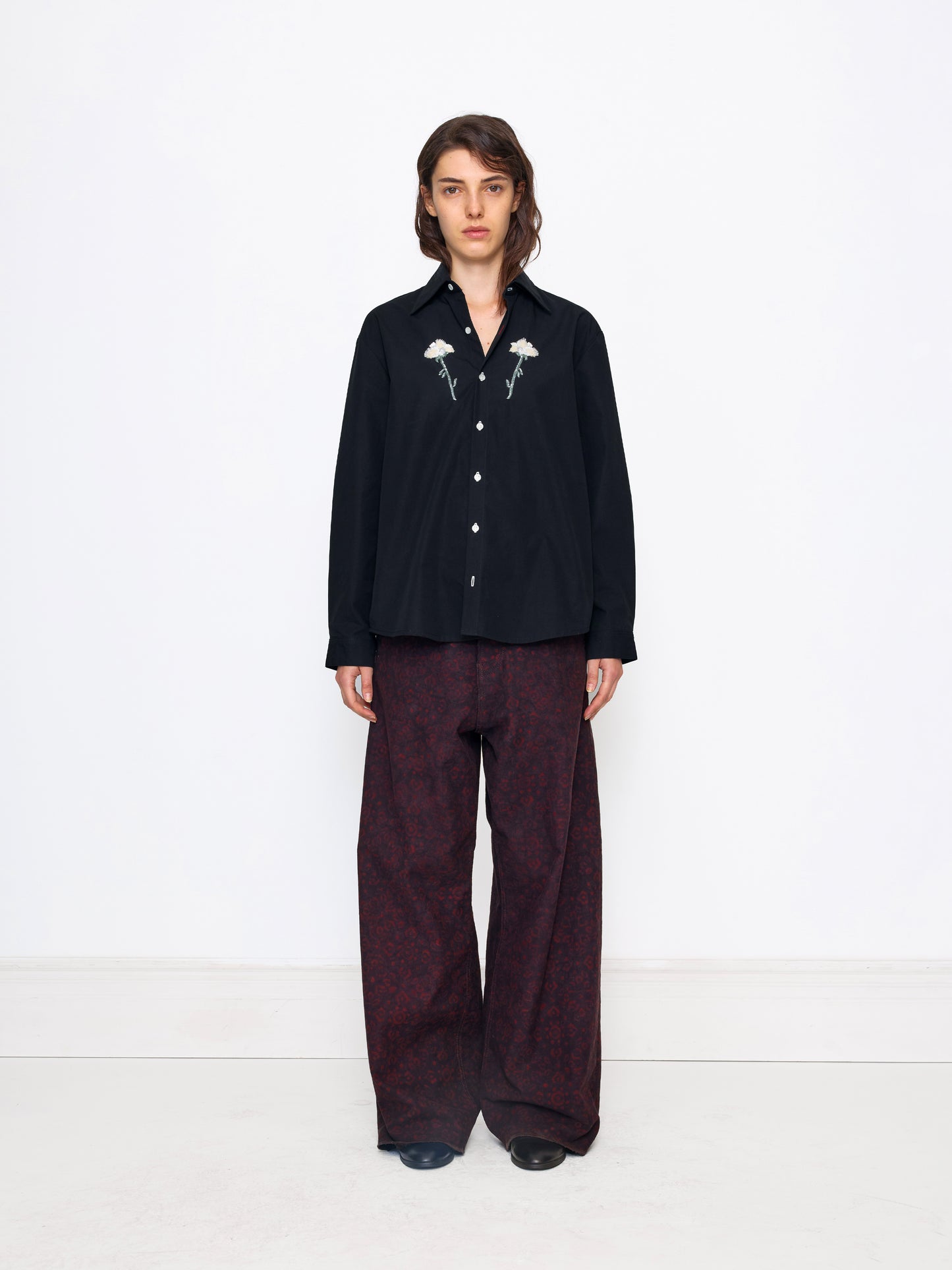 BLACK BEADED UNISEX SHIRT