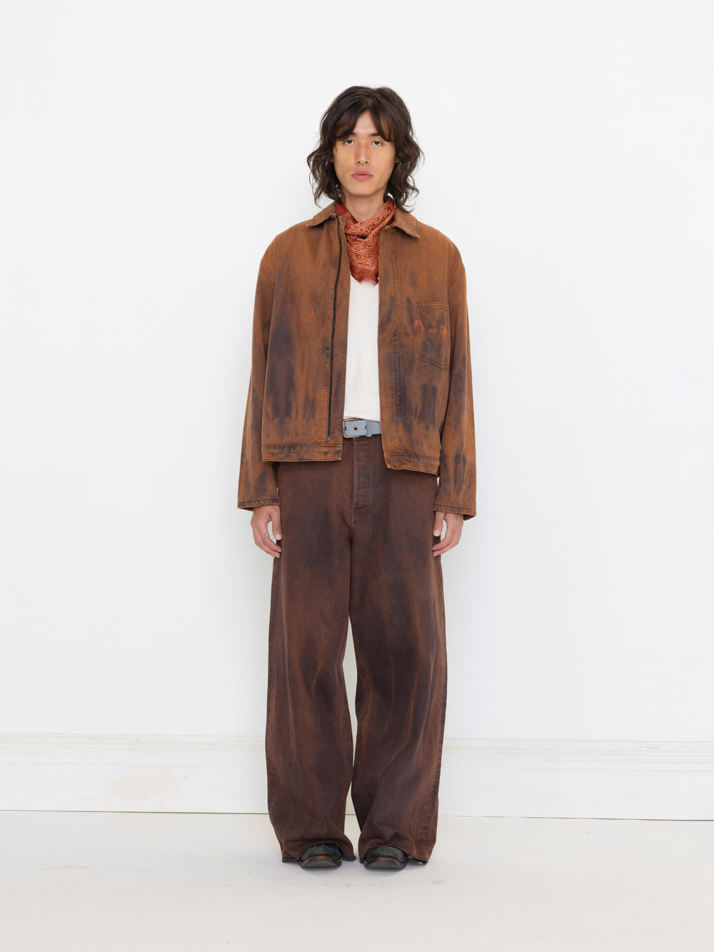 LIGHT BROWN MARBLE UNISEX JACKET