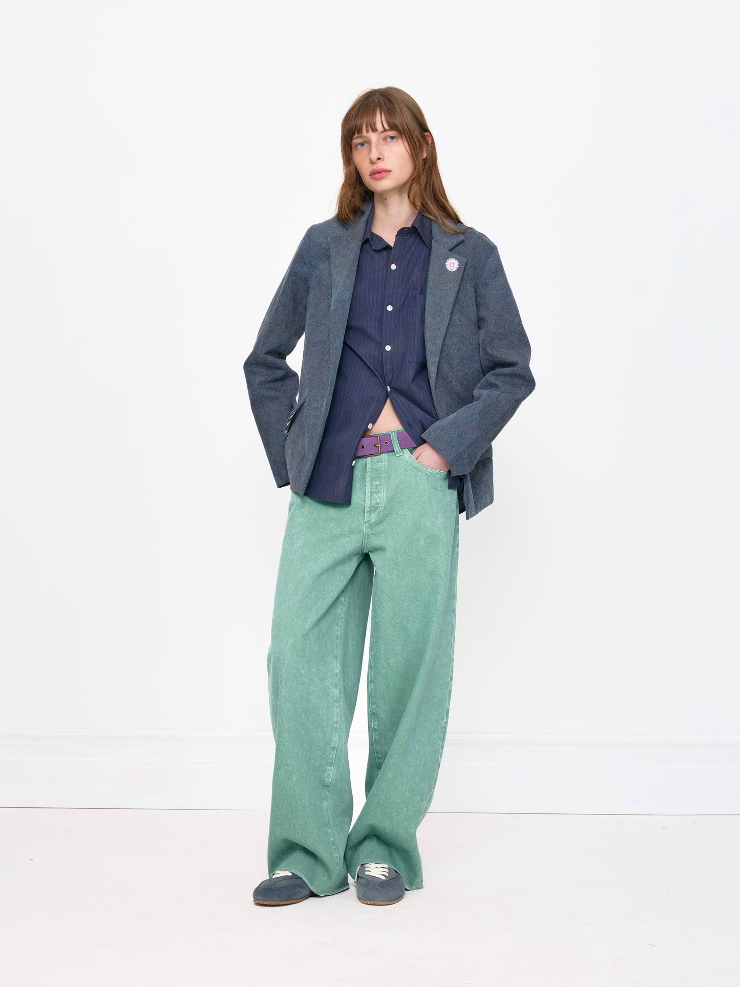 GREEN ACID STRAIGHT UNISEX JEAN