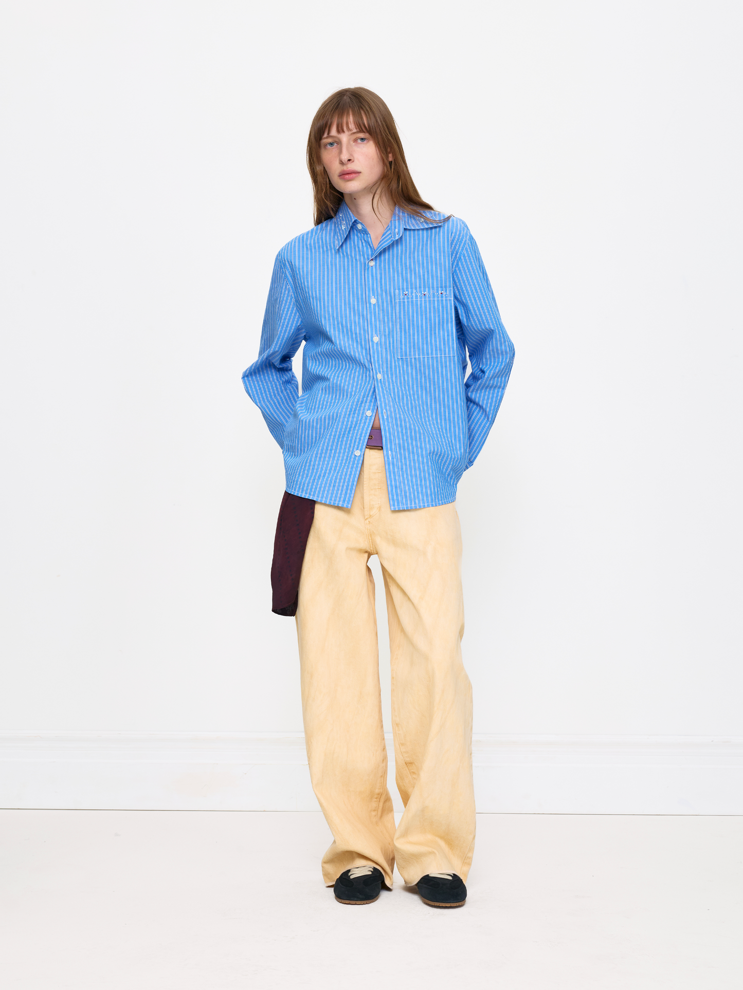 CREAM TIE DYE STRIGHT UNISEX JEAN