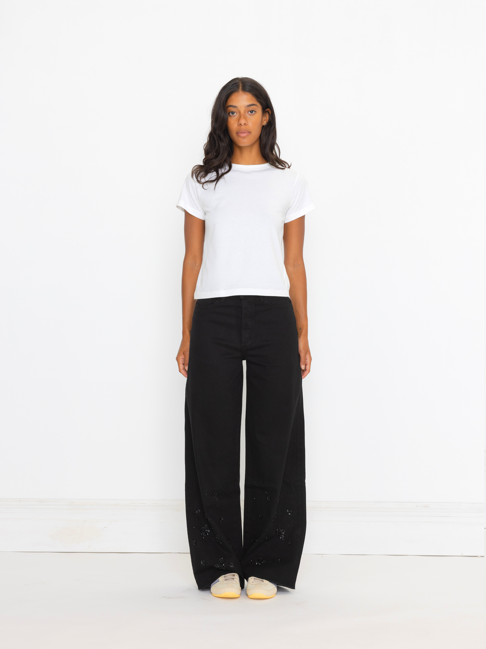 BLACK HAND BEADED UNISEX PANT