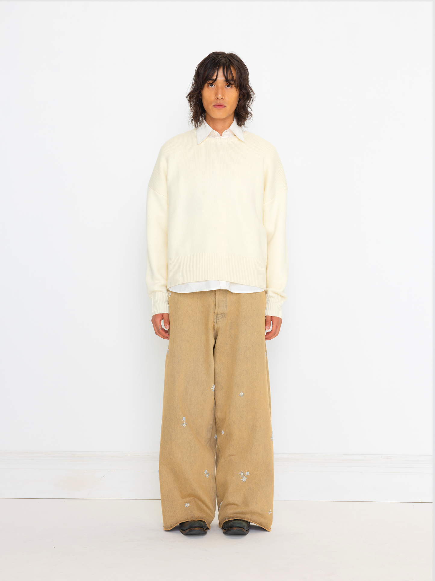 CREAM WOOL SWEATER