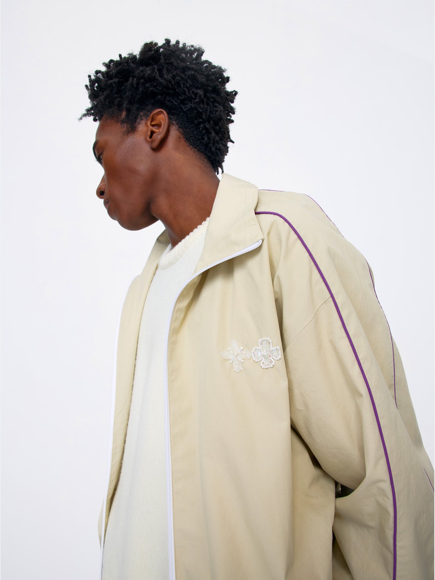 PURPLE TAN UNISEX FOOTBALL JACKET