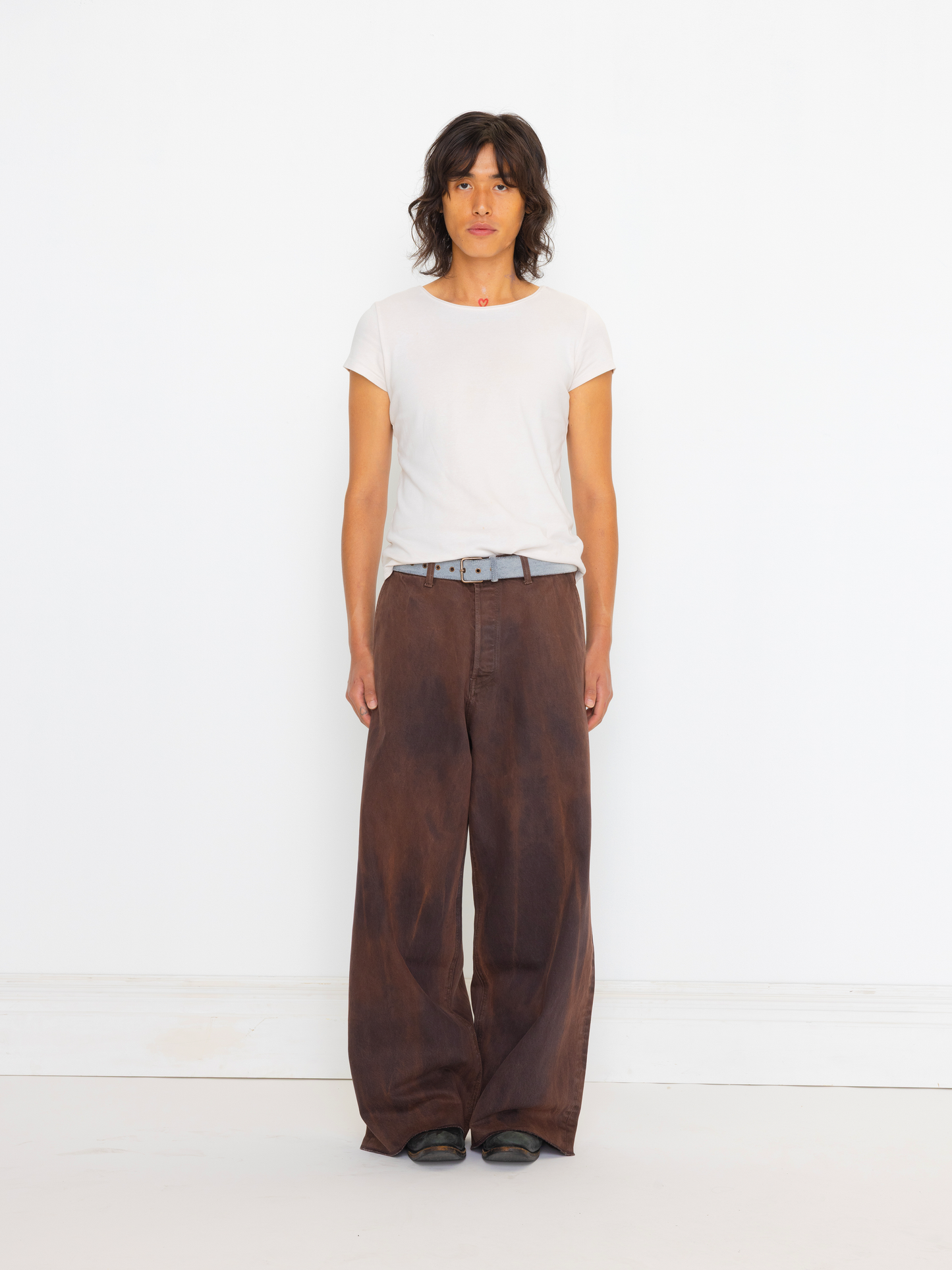 BROWN MARBLE UNISEX BAGGY JEAN