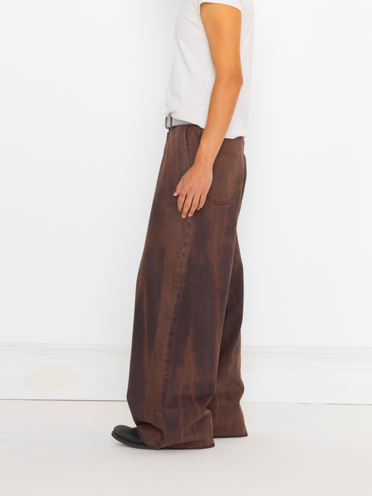 BROWN MARBLE UNISEX BAGGY JEAN
