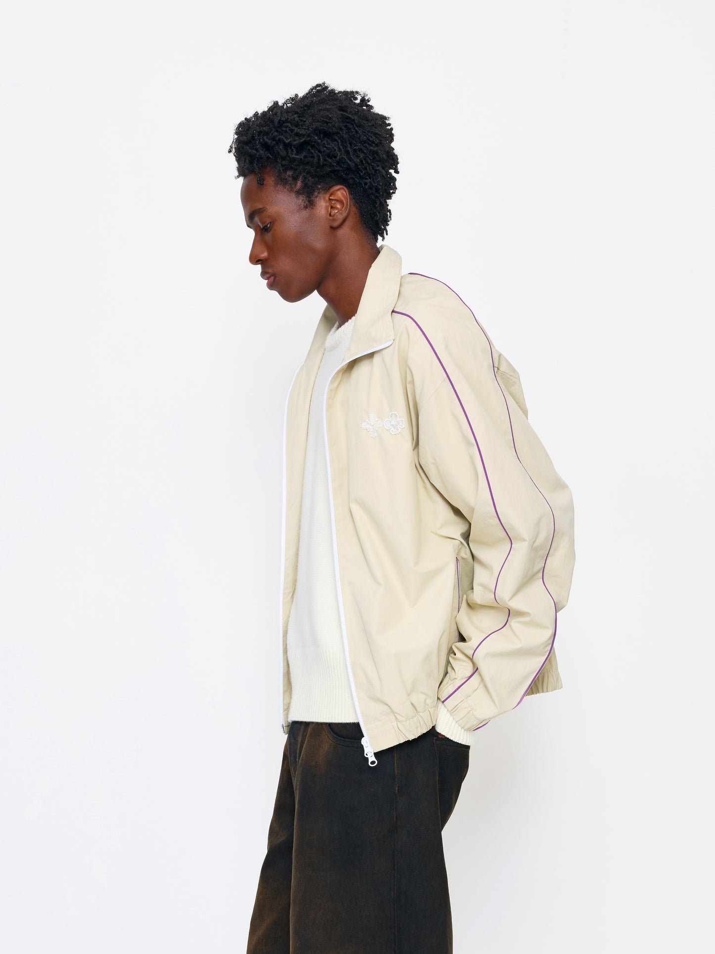 PURPLE TAN UNISEX FOOTBALL JACKET