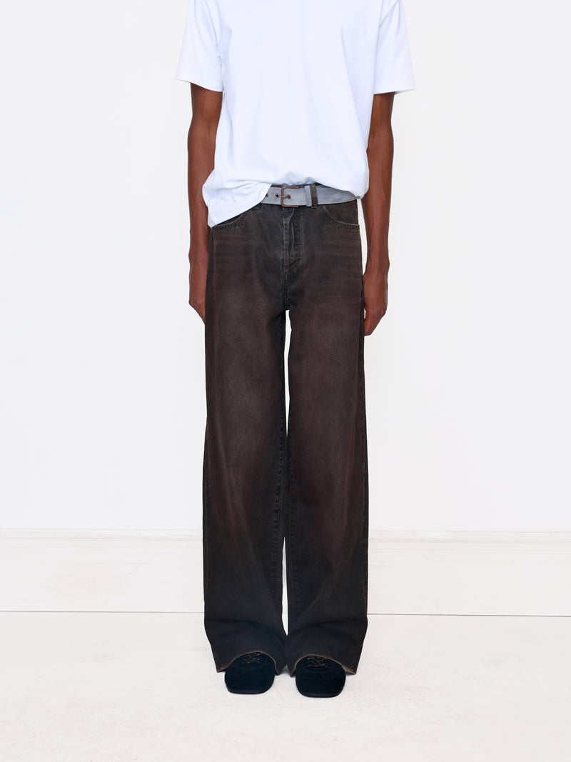 BURNT BROWN STRAIGHT UNISEX JEAN