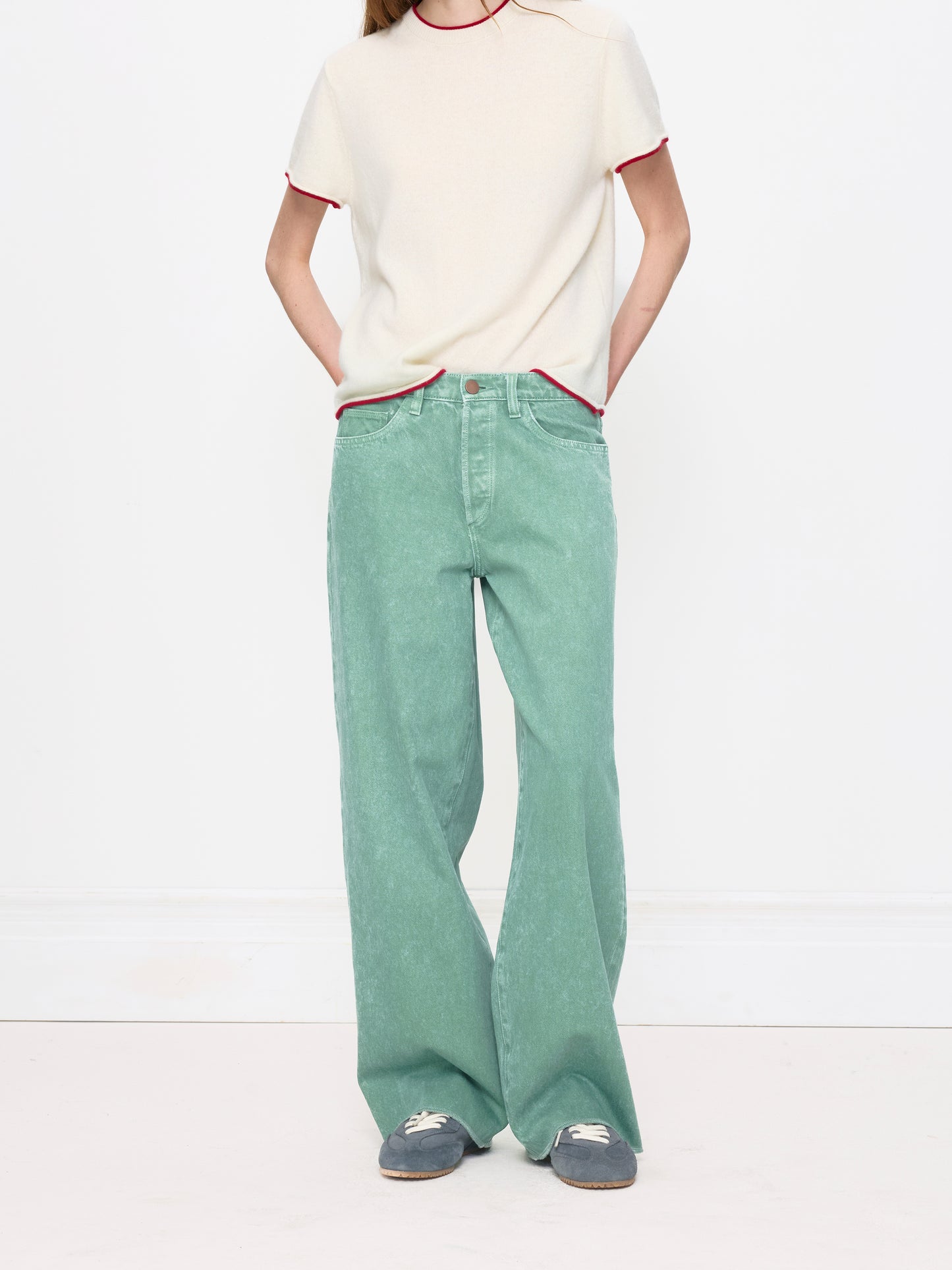 GREEN ACID STRAIGHT UNISEX JEAN