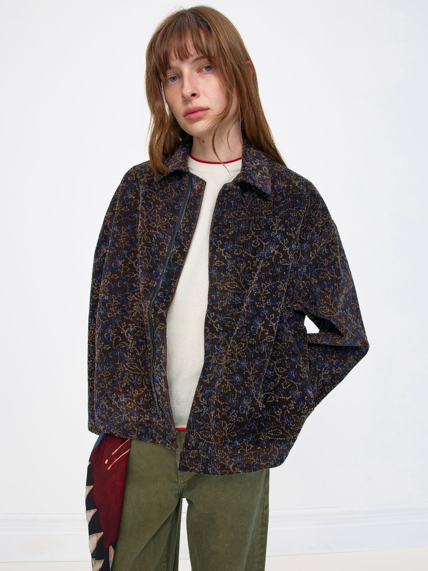 BLACK BLUE UNISEX HAND BLOCK PRINT JACKET