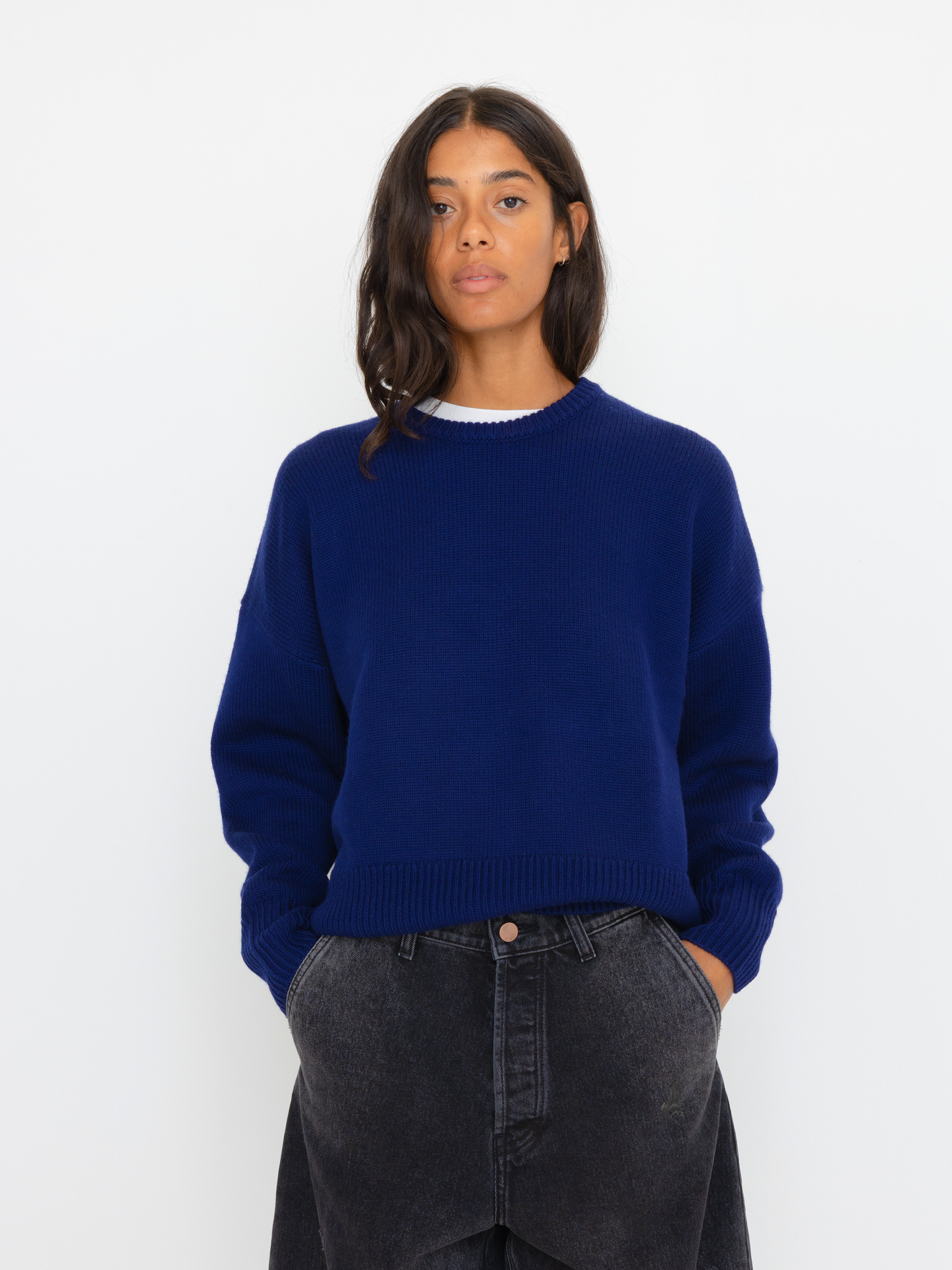 BLUE WOOL SWEATER