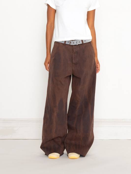 BROWN MARBLE UNISEX BAGGY JEAN