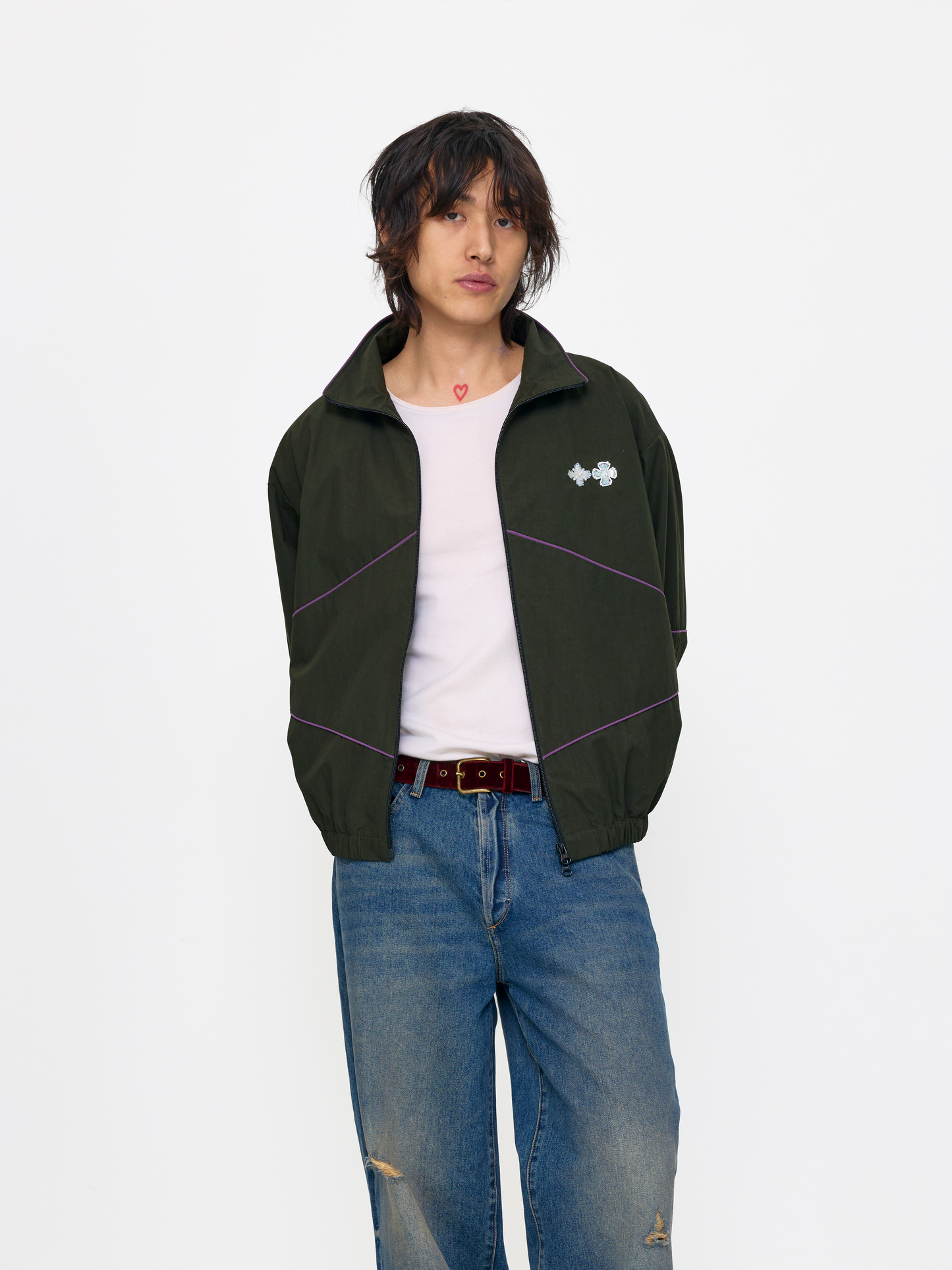 GREEN PURPLE UNISEX FOOTBALL JACKET