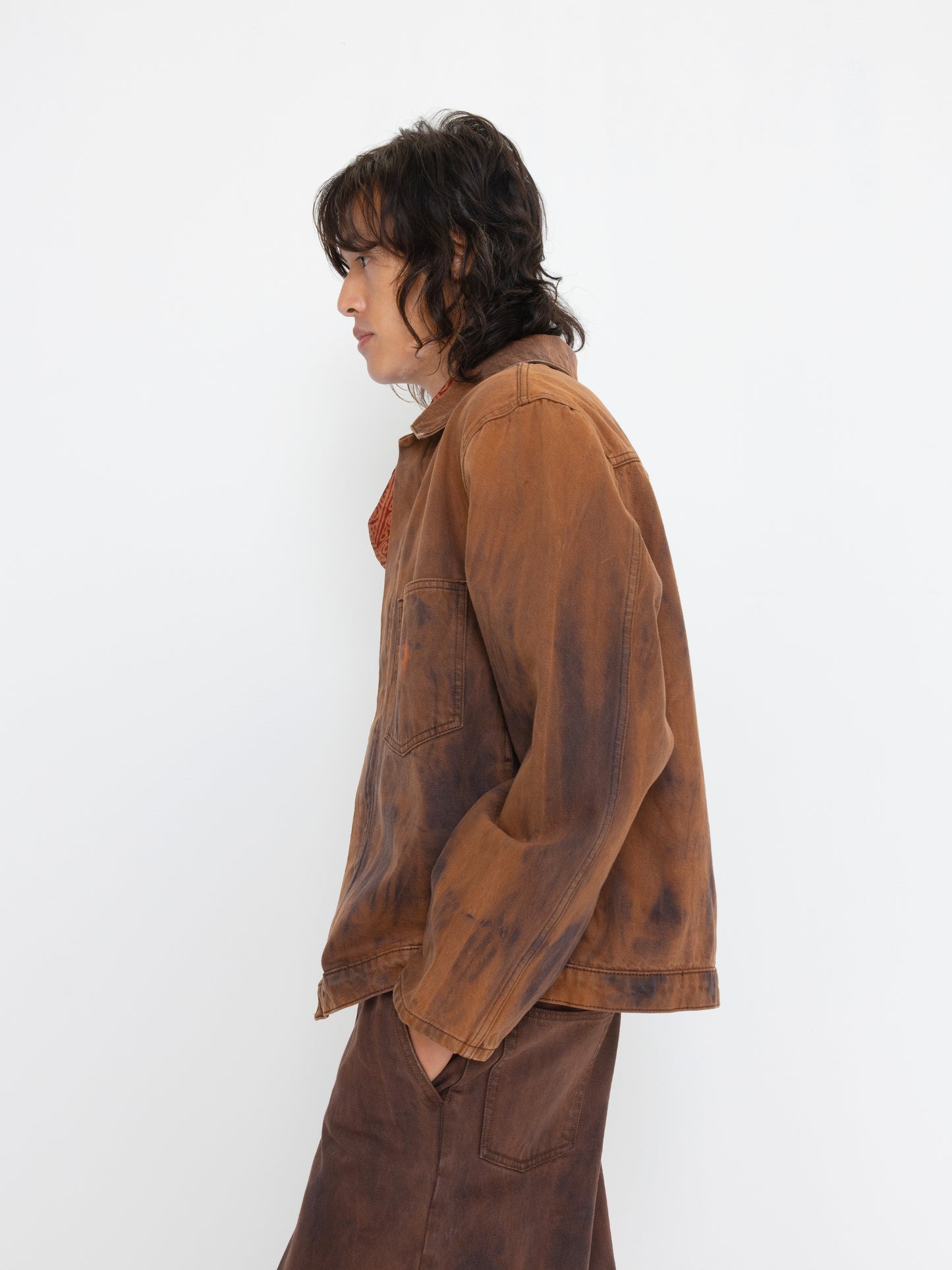 LIGHT BROWN MARBLE UNISEX JACKET