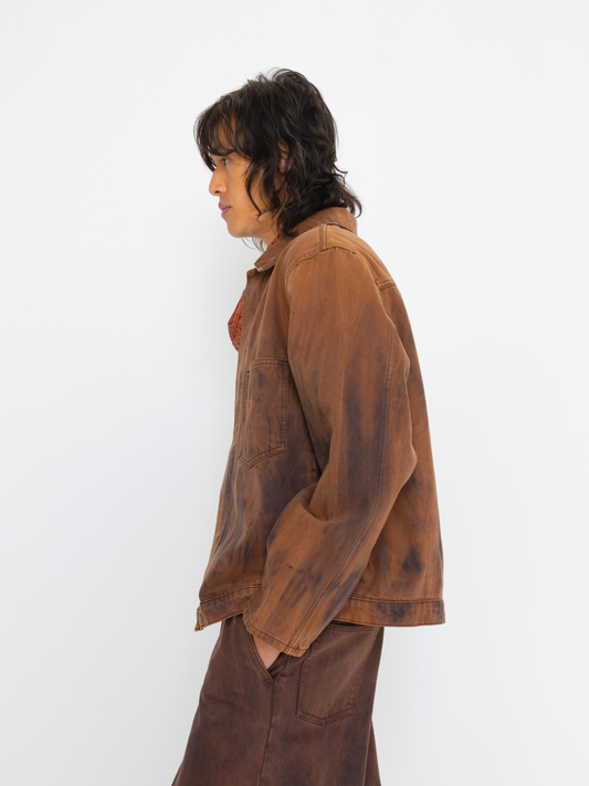 LIGHT BROWN MARBLE UNISEX JACKET