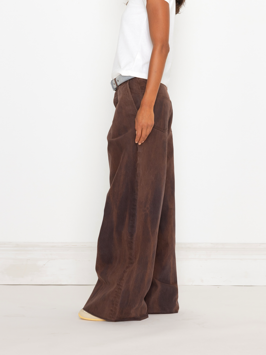 BROWN MARBLE UNISEX BAGGY JEAN