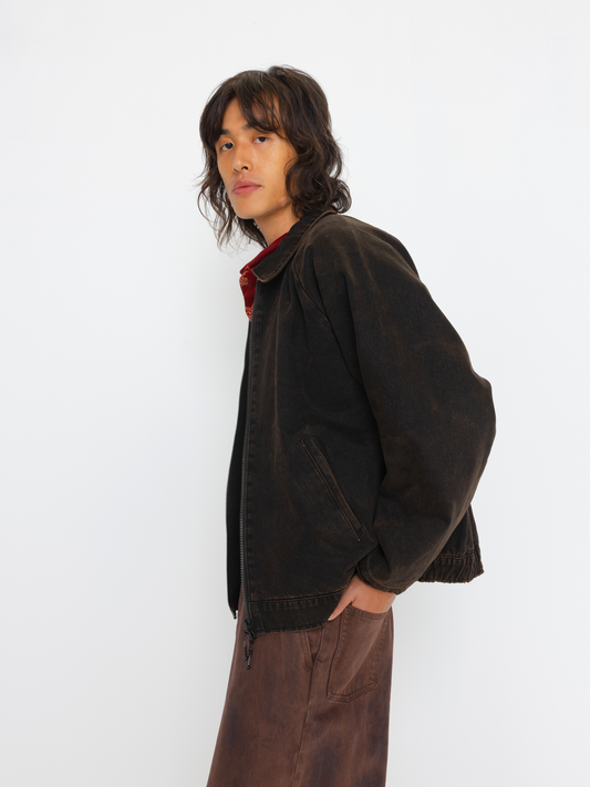 RUSTED BLACK OVERSIZED UNISEX BOMBER