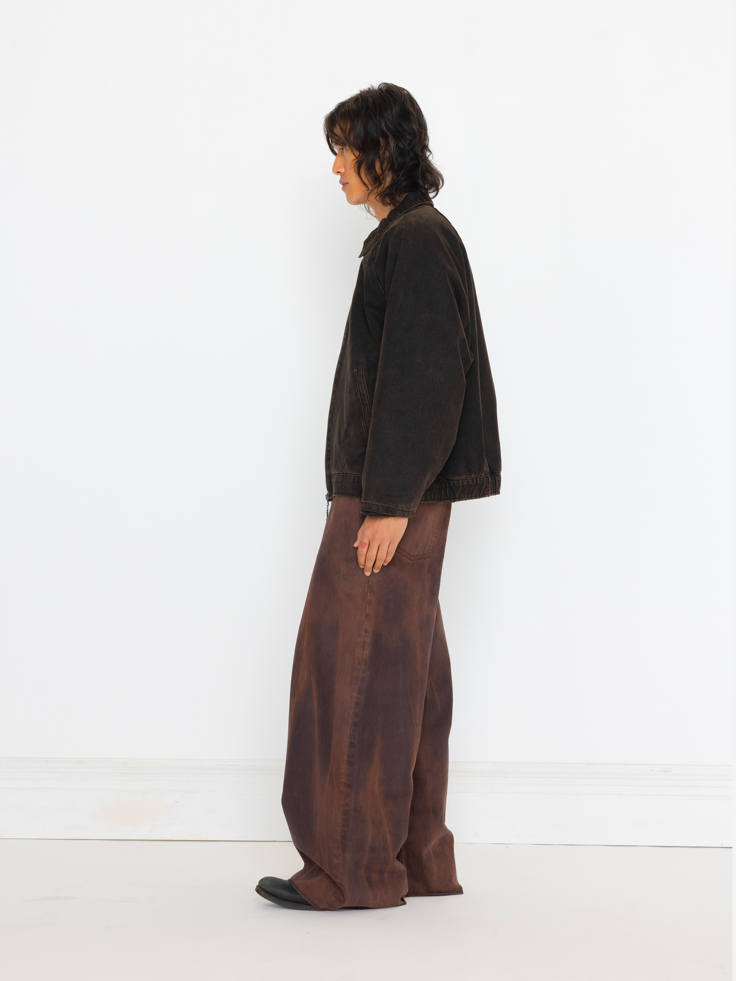 RUSTED BLACK OVERSIZED UNISEX BOMBER